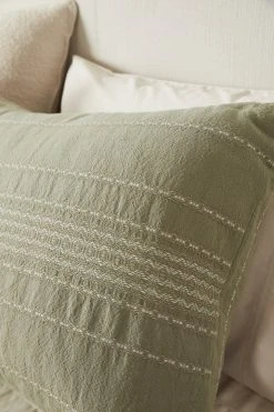 Coyuchi Home Goods Rippled Stripe Sham - Alpine White / Pale Gray 14 Coyuchi Home Goods Rippled Stripe Sham - Alpine White / Pale Gray