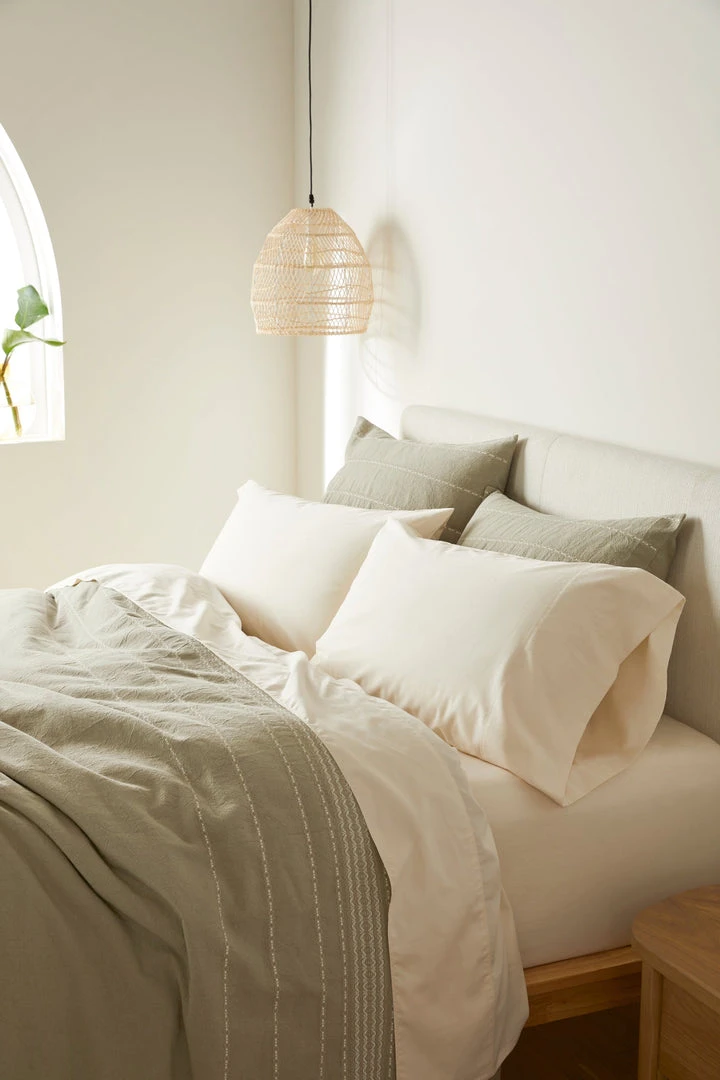 Coyuchi Home Goods Rippled Stripe Sham - Alpine White / Pale Gray 6 Coyuchi Home Goods Rippled Stripe Sham - Alpine White / Pale Gray