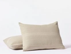 Coyuchi Home Goods Rippled Stripe Sham - Alpine White / Pale Gray 16 Coyuchi Home Goods Rippled Stripe Sham - Alpine White / Pale Gray