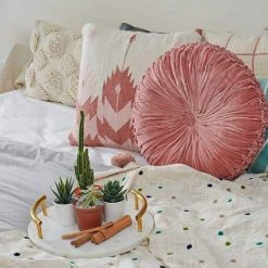 Casa Amarosa Rosette Kilim Wool Throw Pillow Cover