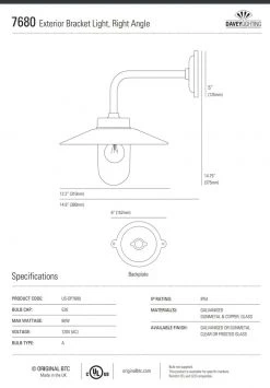 Ameico Round Exterior Bracket Light - Bronze