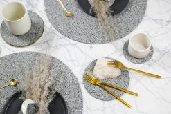 Slash Objects Kitchen + Dining Round Recycled Rubber Trivet Set 12 Slash Objects Kitchen + Dining Round Recycled Rubber Trivet Set