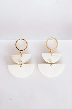 Hathorway Saigon II Horn Post Dangle Earrings - Light Special Occasion
