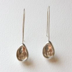 Salt + Still Egg Hollows Droplet Earrings