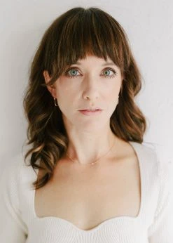 Sara Patino Jewelry Curved Bar Recycled Necklace - White Topaz Best Sellers