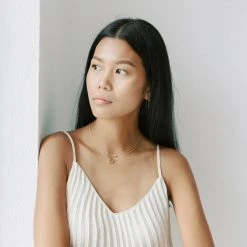 Sara Patino Jewelry Gold Recycled Hoop - White Topaz Best Sellers