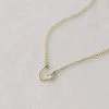 Sara Patino Jewelry Gold Lucky U Recycled Pendant Necklace - White Topaz