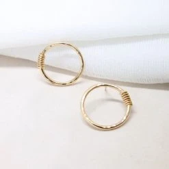 Sara Patino Jewelry Be Open Recycled Gold Earrings