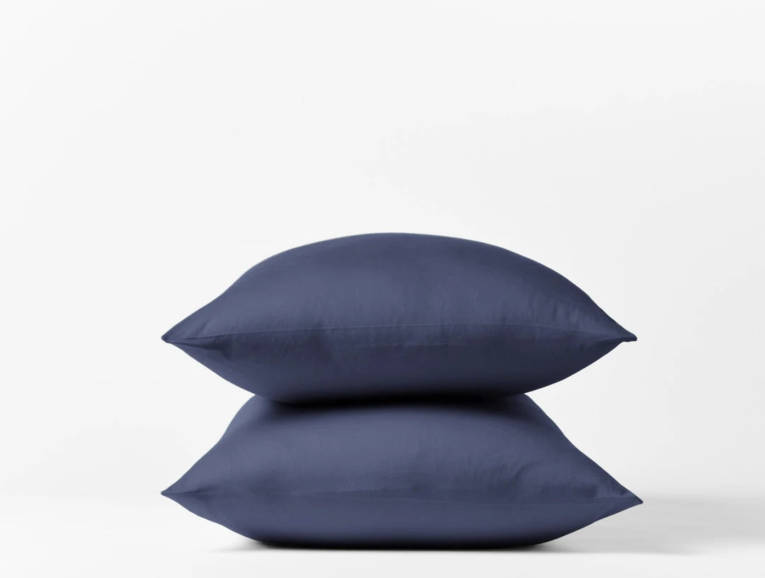 Coyuchi Sateen Pillowcase Set - Moonlight Blue 3 Coyuchi Sateen Pillowcase Set - Moonlight Blue