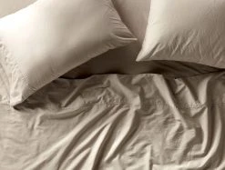Coyuchi Sateen Sheet Set - Pale Gray Home Goods
