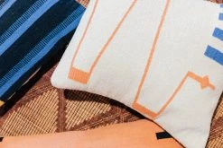 K-apostrophe Serpents + Ladders Blanco Wool Floor Pillow Home Goods