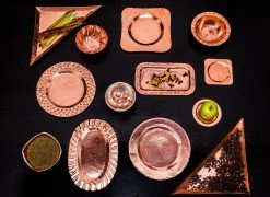 Sertodo Copper Aleppo Recycled Copper Triangular Platter Set