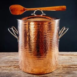 Sertodo Copper Home Goods Big, Beautiful Recycled Copper Stock Pot