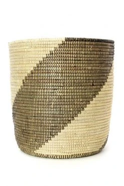 Swahili African Modern Home Goods Nesting Swirl Baskets Set