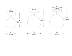 Dounia Home Shams Semi Flush Mount Light Lighting