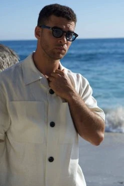 Signature Innovation Group Men's Safari Hemp Shirt - Bone 14 Signature Innovation Group Men's Safari Hemp Shirt - Bone