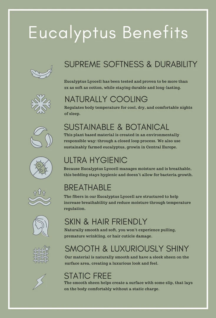 Sijo Tencel Eucalyptus Pillowcase Set - Forest 6 Sijo Tencel Eucalyptus Pillowcase Set - Forest