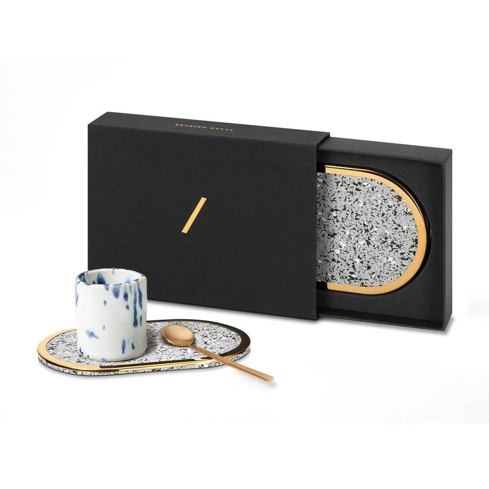 Slash Objects Office Accessories Ring Recycled Rubber Coaster Set - Gris 6 Slash Objects Office Accessories Ring Recycled Rubber Coaster Set - Gris