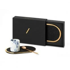 Slash Objects Ring Recycled Rubber Coaster Set - Black