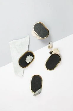 Slash Objects Ring Recycled Rubber Coaster Set - Black