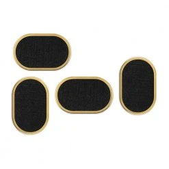 Slash Objects Ring Recycled Rubber Coaster Set - Black