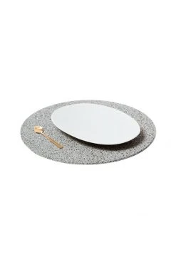 Slash Objects Round Recycled Rubber Placemat - Gris