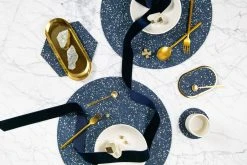 Slash Objects Round Recycled Rubber Placemat - Royal