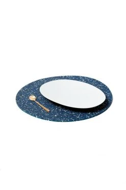 Slash Objects Round Recycled Rubber Placemat - Royal