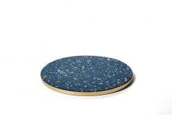 Slash Objects Kitchen + Dining Recycled Brass + Rubber Trivet - Royal