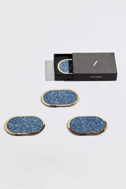 Slash Objects Ring Recycled Rubber Coaster Set - Royal