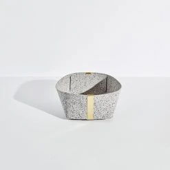 Slash Objects Recycled Rubber + Brass Basket Set - Gris