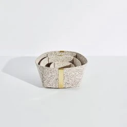 Slash Objects Best Sellers Recycled Rubber + Brass Basket Set - Sand