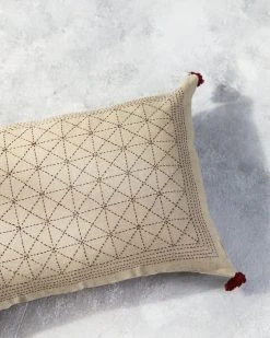 Soil To Studio Avani Linen Lumbar Pillow Cover - Cream Home Goods