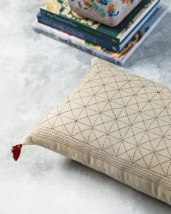 Soil To Studio Avani Linen Lumbar Pillow Cover - Cream Home Goods