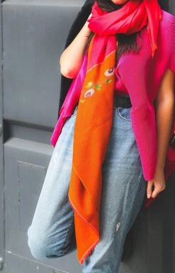 Soil To Studio Sushmita Color Blocked Merino Scarf Accessories