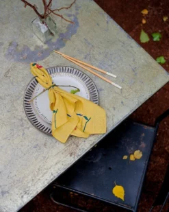 Soil To Studio Zeenat Linen Napkin Set - Dandelion BIPOC Owned