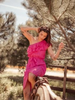 Valani Sokha Banana Midi Dress - Lilac Rose Special Occasion