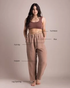 Soluna Collective Chestnut Relaxed Pants Clothing