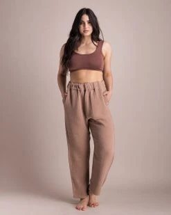 Soluna Collective Chestnut Relaxed Pants Clothing