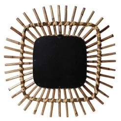Casa Amarosa Home Goods Square Spike Rattan Mirror