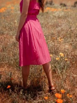 Valani Clothing Srey Banana Midi Skirt - Lilac Rose