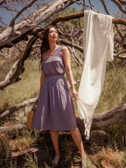 Valani Srey Banana Midi Skirt - Purple Sage Clothing