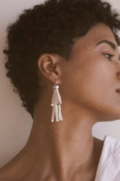 Stella Fluorescent Pod And Strand Earrings