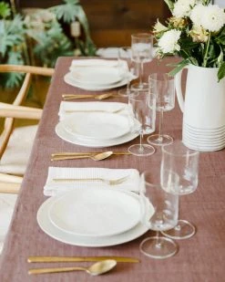 Creative Women Best Sellers Stone Washed Linen Tablecloth - Ash Rose