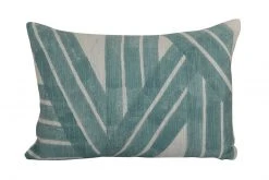 Casa Amarosa Stripe Sky Throw Pillow Cover- Aqua Home Goods