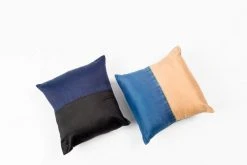 Studio Variously Aakar Silk Throw Pillow - Indigo Throw Pillows