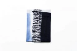 Studio Variously Azure Cashmere Throw Blanket