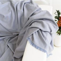 Studio Variously Boro Merino Wool Throw Blanket