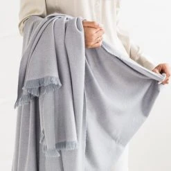 Studio Variously Boro Merino Wool Throw Blanket