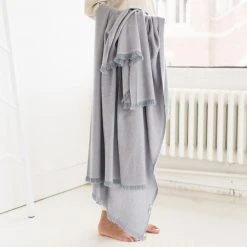 Studio Variously Boro Merino Wool Throw Blanket